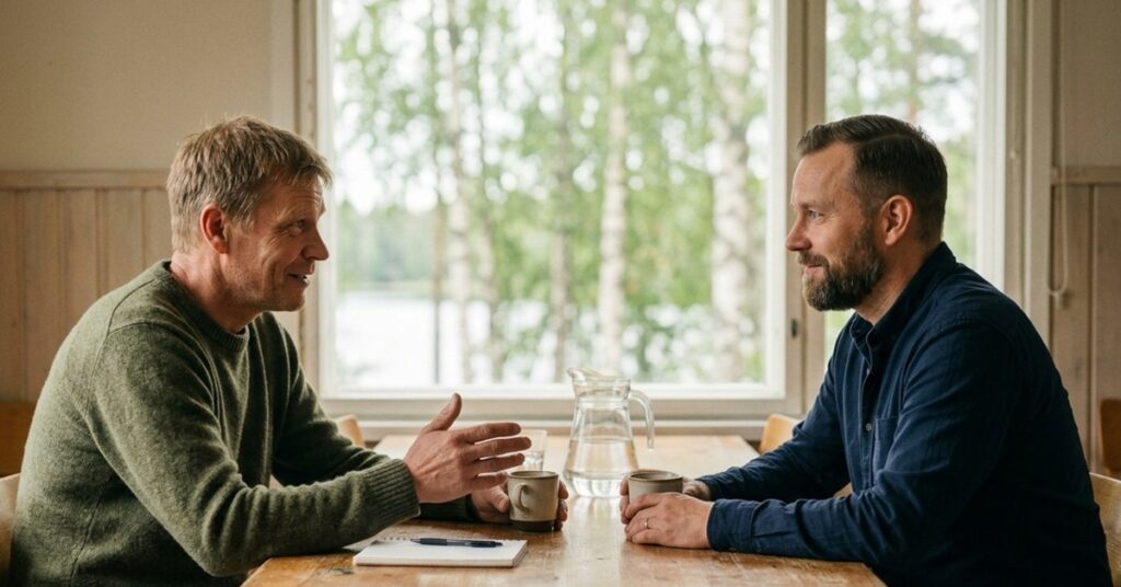 Vertaisvalmentaja auttaa pitkäaikaisen alkoholin käytön lopettamisessa.